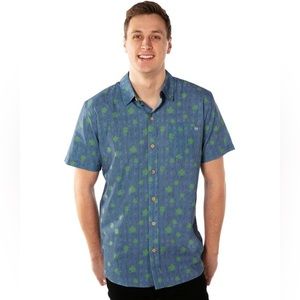 MENS Tipsy Elves MEN'S BLUE CLOVER BUTTON DOWN SHIRT